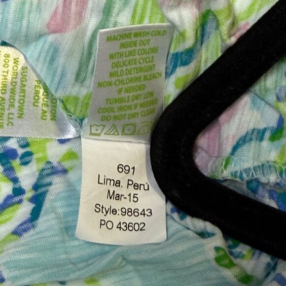 Lilly Pulitzer Arya Tank Top Women’s M Skye Blue Heaven Print EUC - Picture 8 of 11